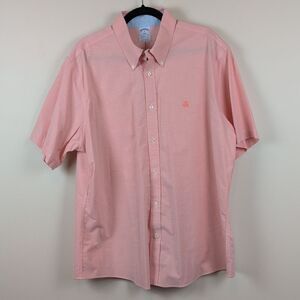 Brooks Brothers Men's Regent Fit Non-Iron Stretch Button Down Shirt Size XL.